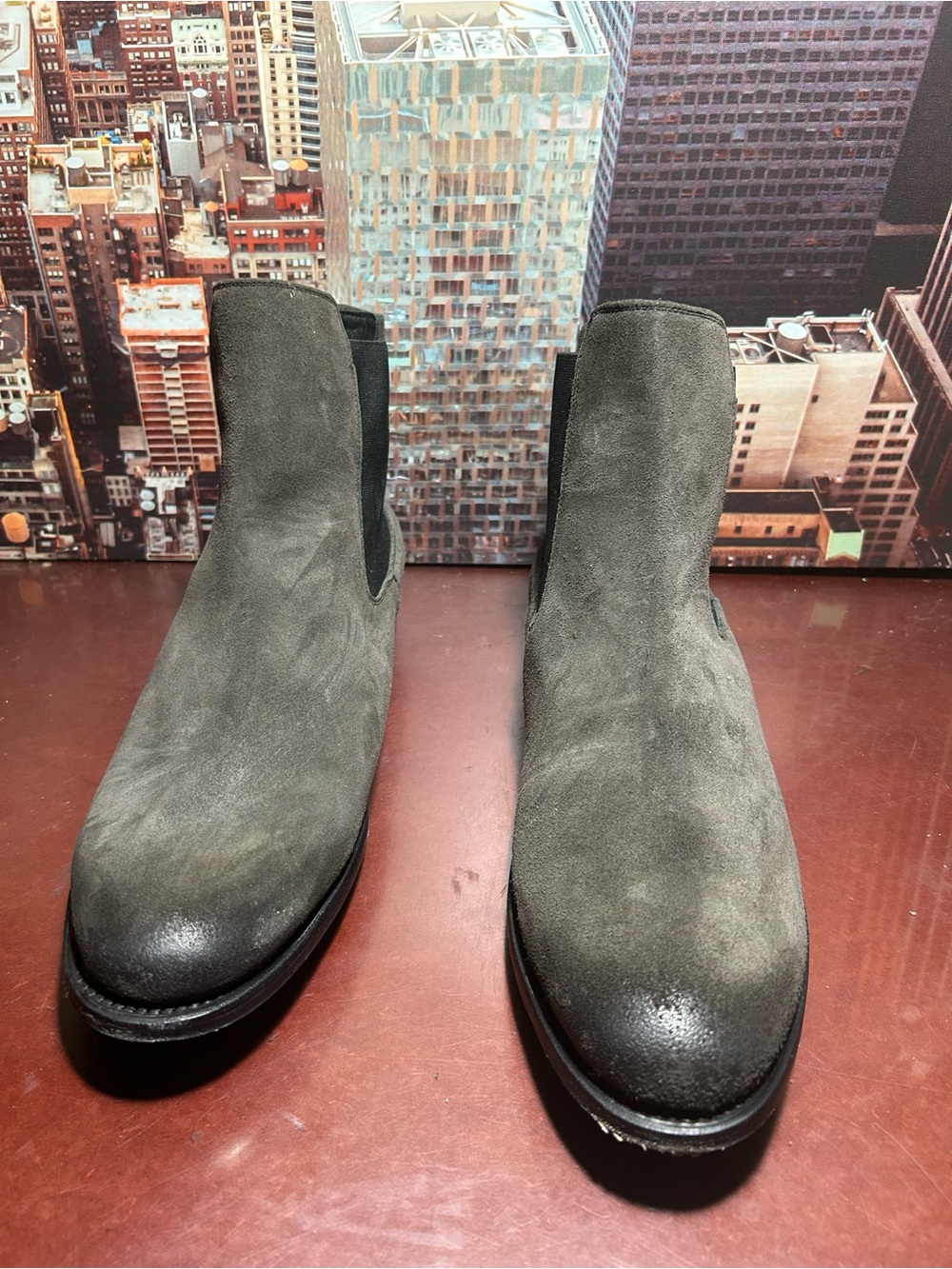 Thursday Men's Suede Chelsea Boots - Gray Sz 11.5 M